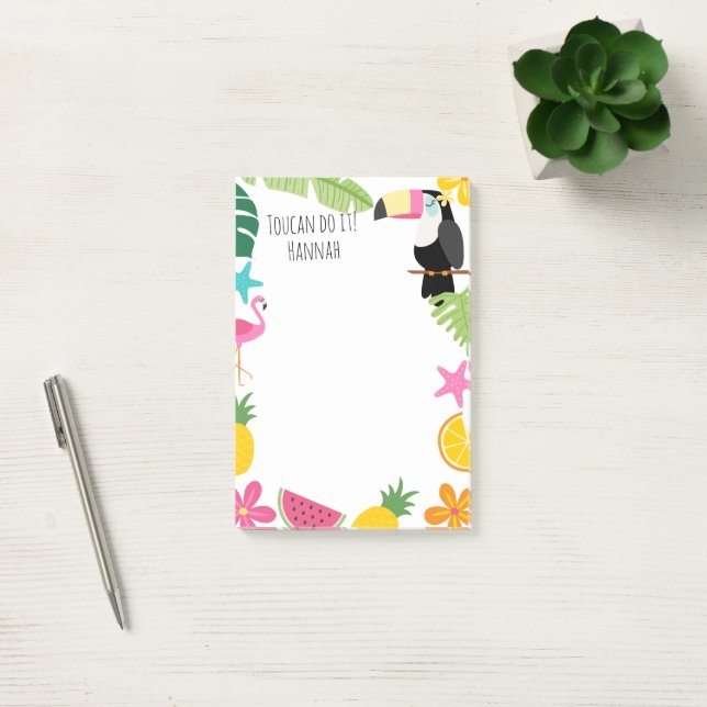 Post-it® Coloré Tropical Toucan (Bureau)