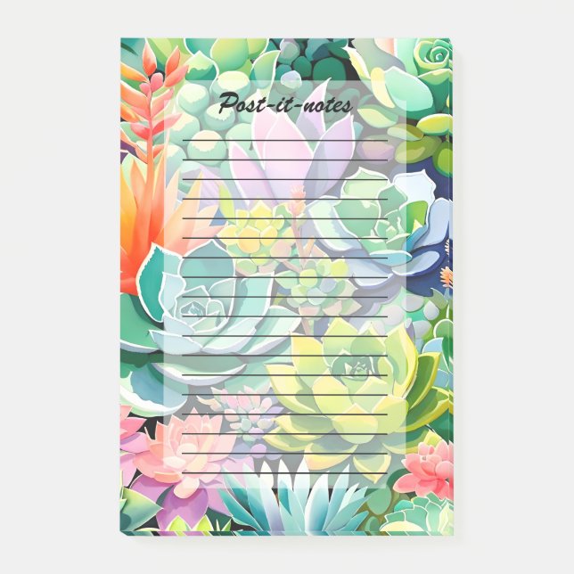 Post-it® Colorful Summer Succulent Botanical Garden (Devant)