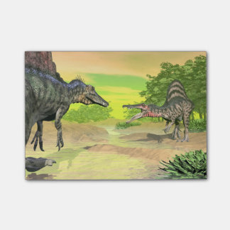 Post-it® Combat de dinosaures de Spinosaurus - 3D rendent
