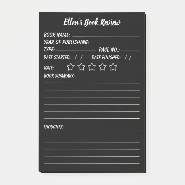 Post-it® Commentaires personnalisés sur la révision et l'in (Devant)