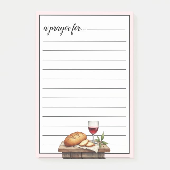 Post-it® Communion Bread and Wine War Room Prayer (Devant)