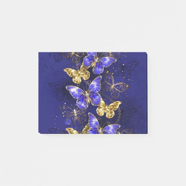 Post-it® Composition avec papillons Sapphire (Devant)