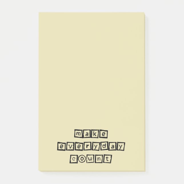 Post-it® Compter quotidiennement La Typographie Inspirante (Devant)