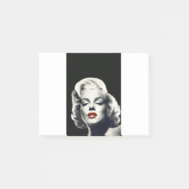 Post-it® CON24BW-V4 lèvres rouges Marilyn DANS BLACK.tif (Devant)