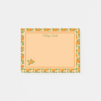 Post-it® Conception botanique de bordure de citrus orange