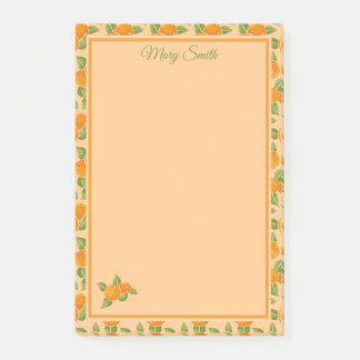 Post-it® Conception botanique de bordure de citrus orange