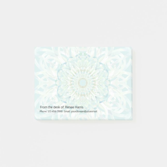 Post-it® Conception chique de mandala de couleur en pastel (Devant)