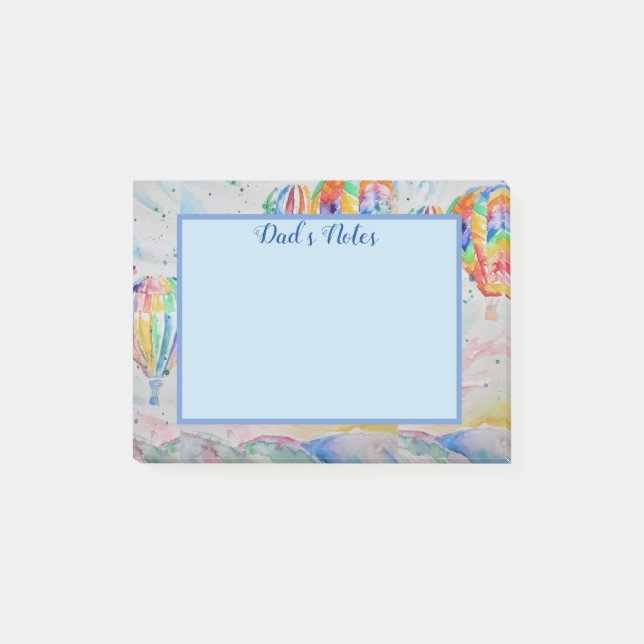 Post-it® Conception d'art aquarelle de ballon à air chaud c (Devant)