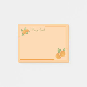 Post-it® Conception de bordure orange agrumes chaleureuse