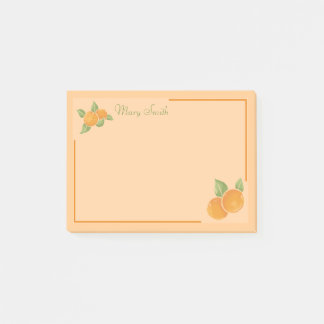 Post-it® Conception de bordure orange agrumes chaleureuse