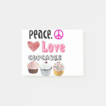 Conception de gâteaux Peace Love Cupcakes