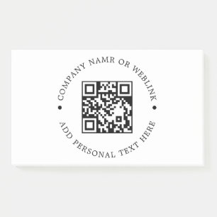 Post-it® Conception de note commerciale QR minimaliste blan