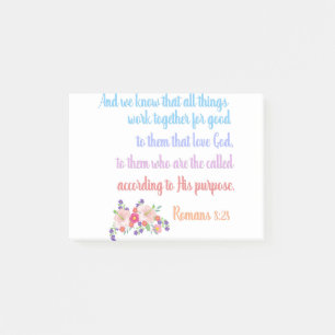 Post-it® Conception de verset biblique Romains 8