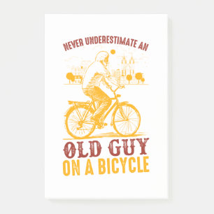 Post-it® Conception de vieux motard Bicyclette ne sous-
