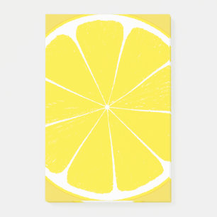 Post-it® Conception jaune lumineuse de tranche d'agrumes de