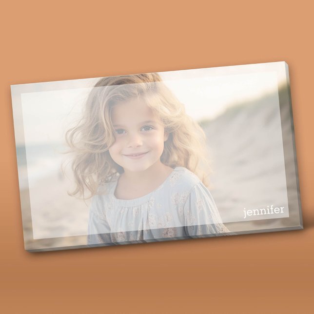 Post-it® Conception photo complète avec nom personnalisé (Custom Post-it Notepad)