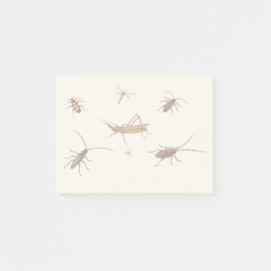 Post-it® Conception Vintage avec sept insectes différents
