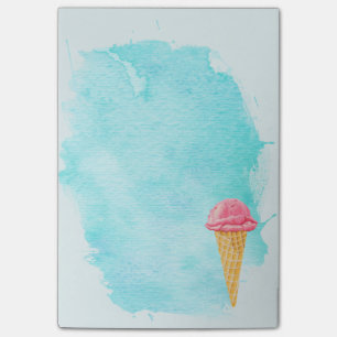 Post-it® Cône De Crème De Glace Avec Un Plat De Peinture Bl