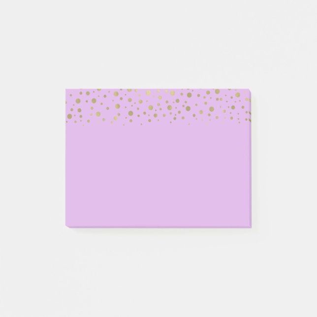 Post-it® Confetti en or violet (Devant)