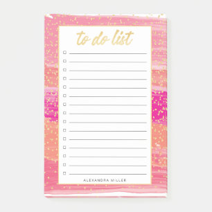 Post-it® Confetti Gold Sunset Pour Faire Des Notes De Nom D