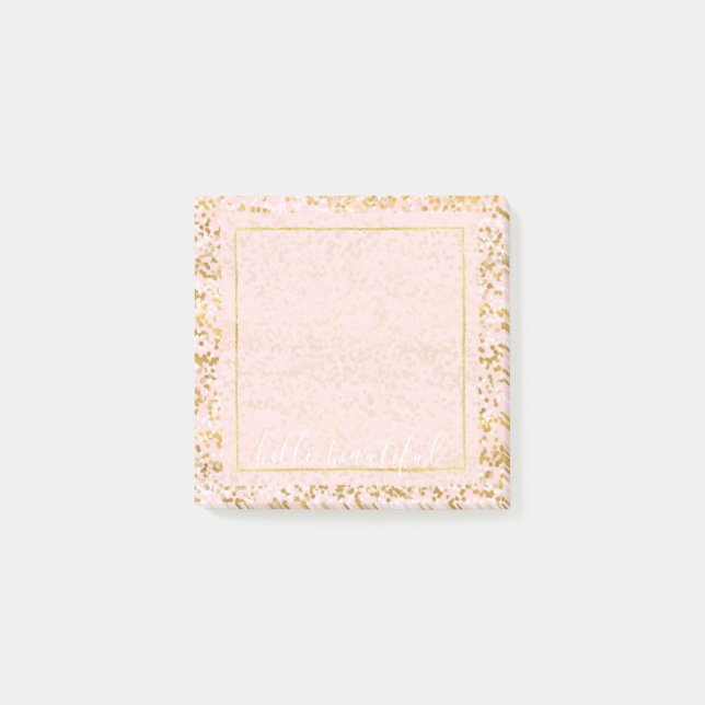 Post-it® Confetti rose or (Devant)