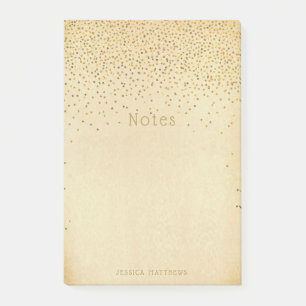 Post-it® Confetti vintage en or Glam