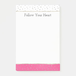 Post-it® Confettis Argent Ombré Rose Aquarelle