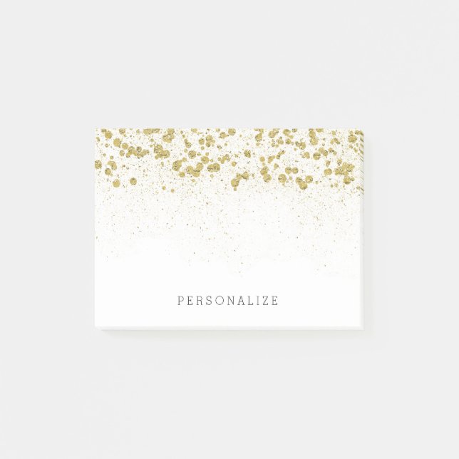 Post-it® Confettis de parties scintillantes d'or (Devant)