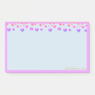 Post-it® Confettis multicolores sur fond bleu clair