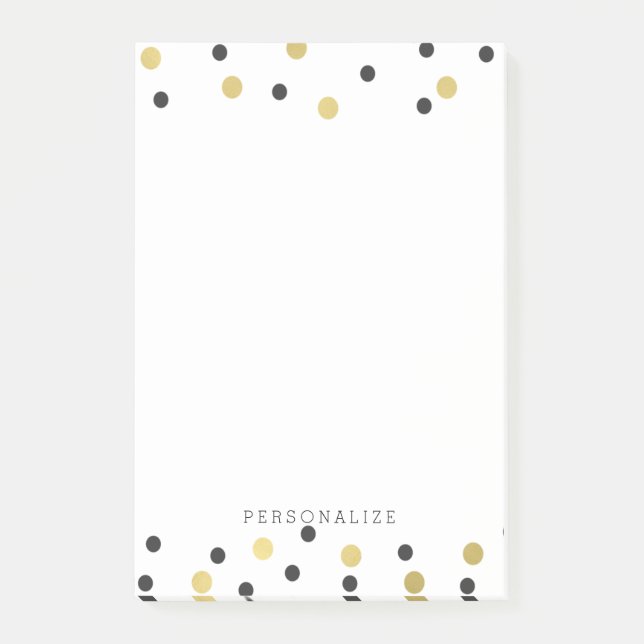 Post-it® Confettis noirs d'or (Devant)