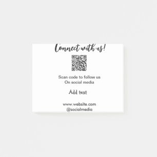 Post-it® Connectez-vous avec nous scan QR code ajouter e-ma