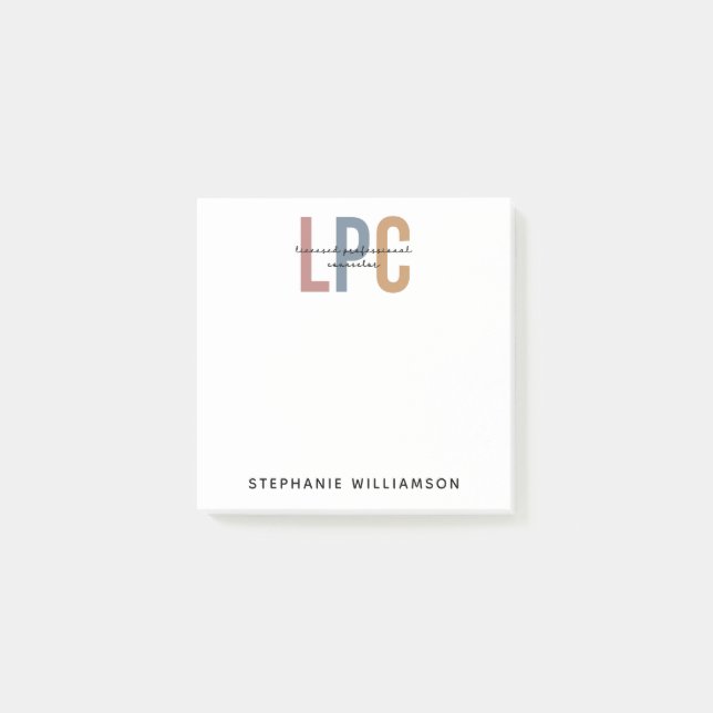 Post-it® Conseiller professionnel autorisé LPC personnalisé (Devant)