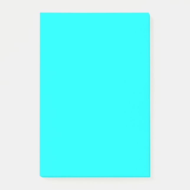 Post-it® Contemporain couleur solide brillant Cyan Aqua (Devant)