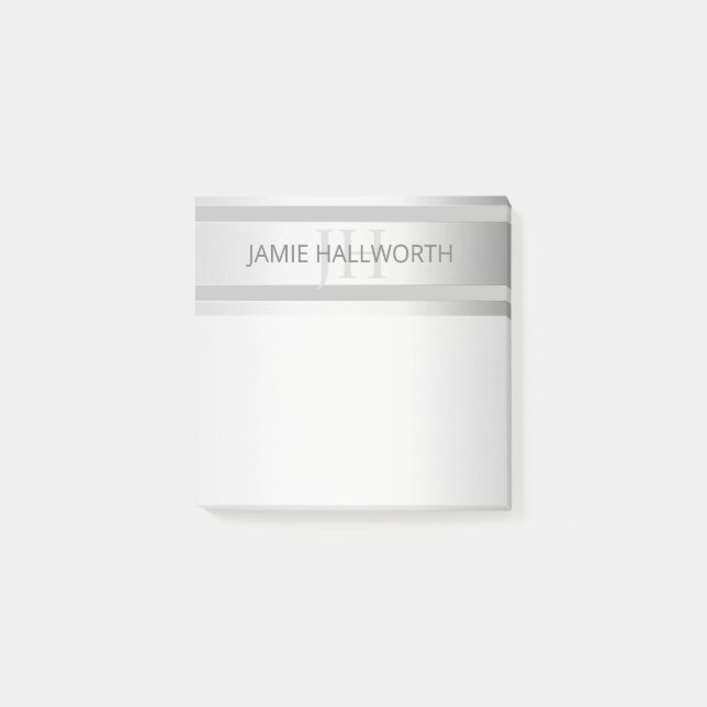 Post-it® Contemporain Faux Argent Ombre Gris (Devant)