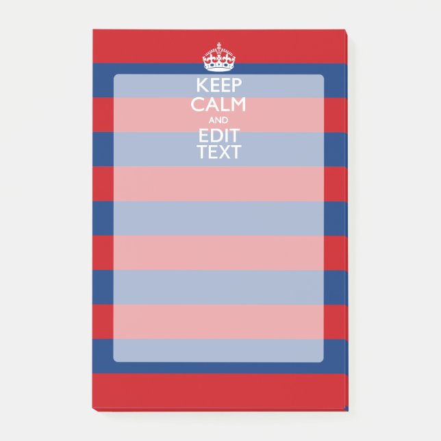 Post-it® CONTINUEZ LE CALME ET votre texte sur les bandes b (Devant)