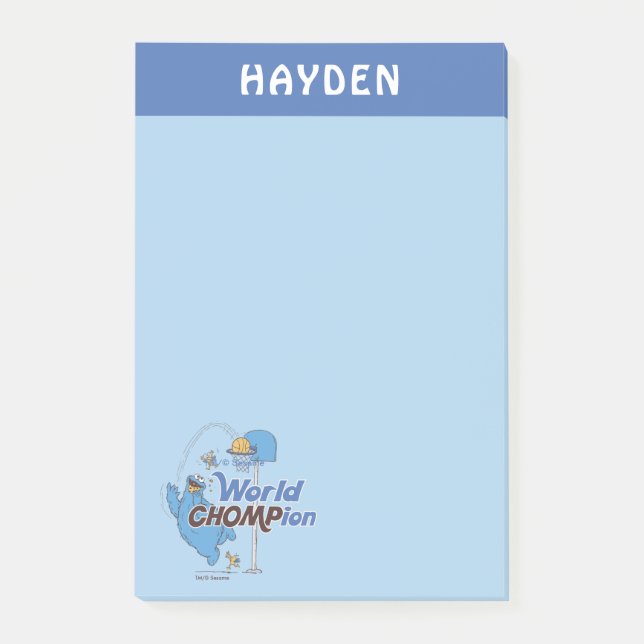 Post-it® Cookie Monster | Ajouter Votre Nom (Devant)