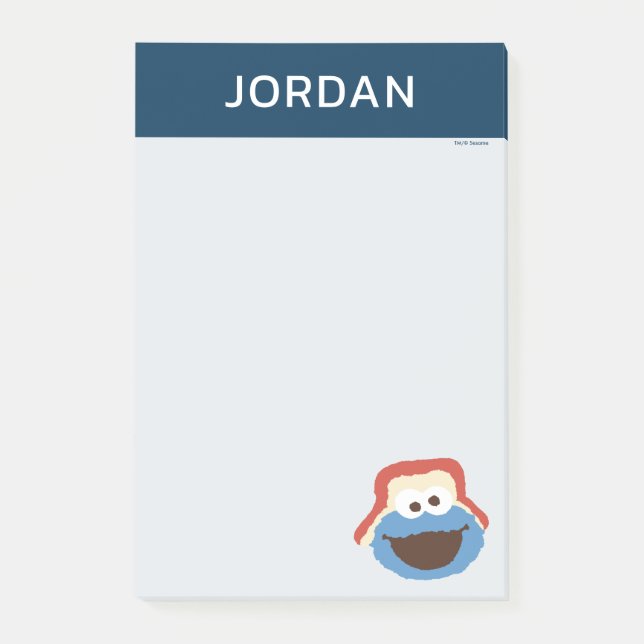 Post-it® Cookie Monster Woodland Face | Ajouter Votre Nom (Devant)