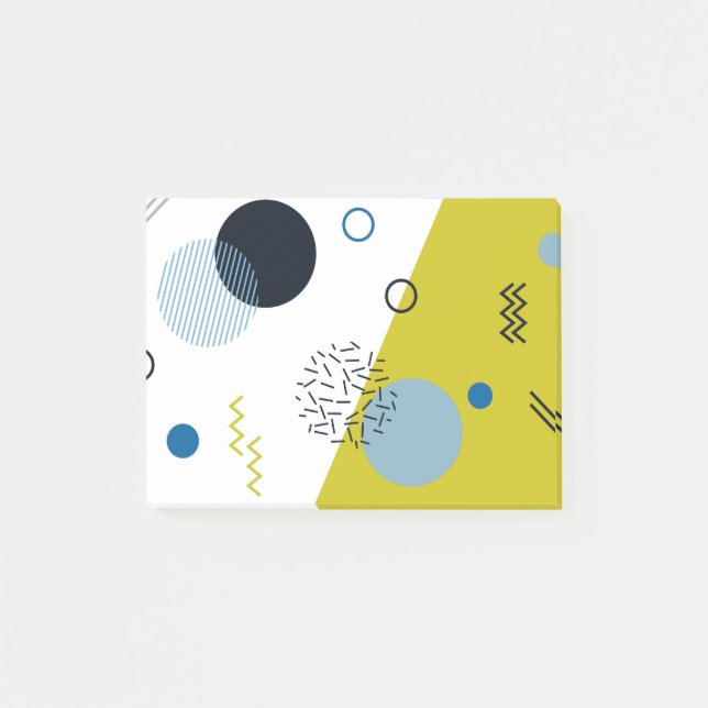 Post-it® Cool, à la mode, moderne, géométrique vert-bleu de (Devant)