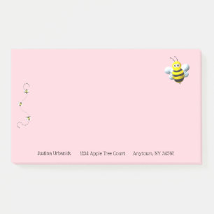 Post-it® Cool Abeille Avec Personnalisation Du Texte Person