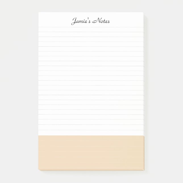 Post-it® Cool Moderne Simple Blanc Pastel Orange (Devant)