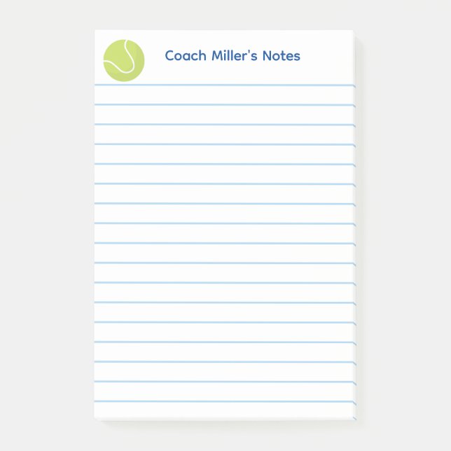 Post-it® Cool Tennis Coach Lined Custom (Devant)