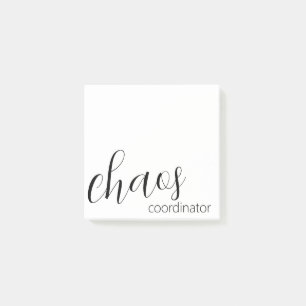 Post-it® Coordinateur Chaos Script noir moderne