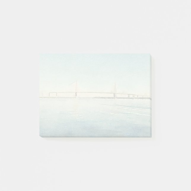 Post-it® Copie d'aquarelle de pont de Charleston la (Devant)