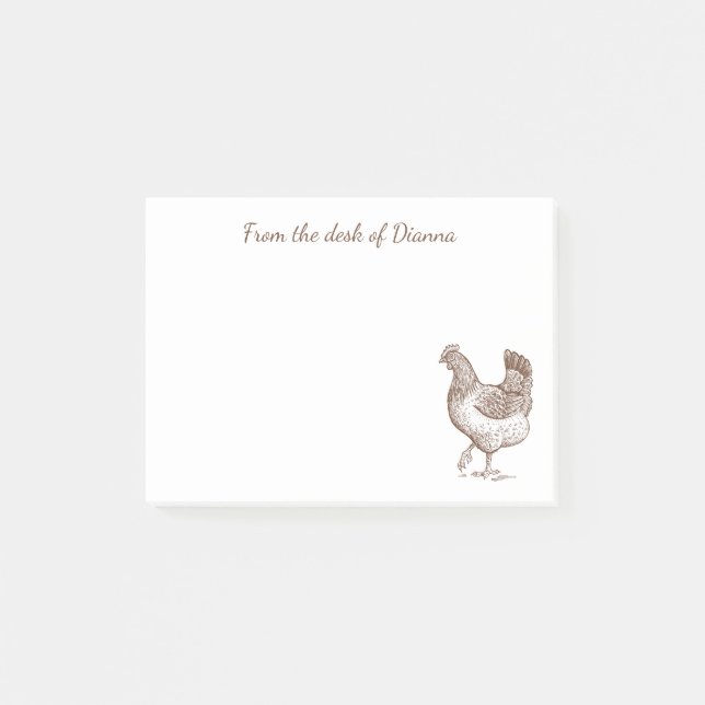 Post-it® Coq d'éleveur de poules folles (Devant)