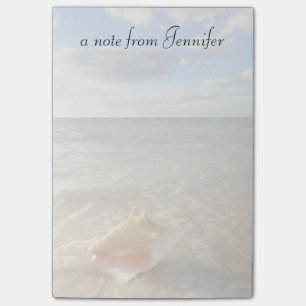 Post-it® Coquillage De Conch Dans Le Sable Sur La Plage Tro