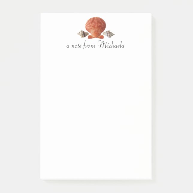 Post-it® Coquillages de plage modernes personnalisés (Devant)