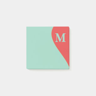 Post-it® Corail et Turquoise du Sud-Ouest avec Monogramme