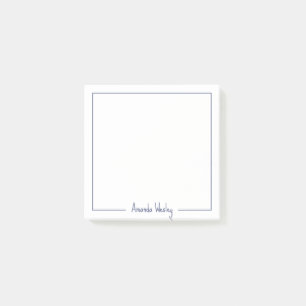 Post-it® Corail mignon violet Monogramme Nom complet