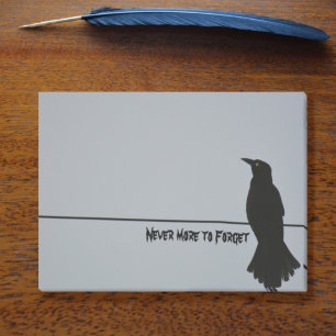 Post-it® Corbeau noir Silhouette gris gothique