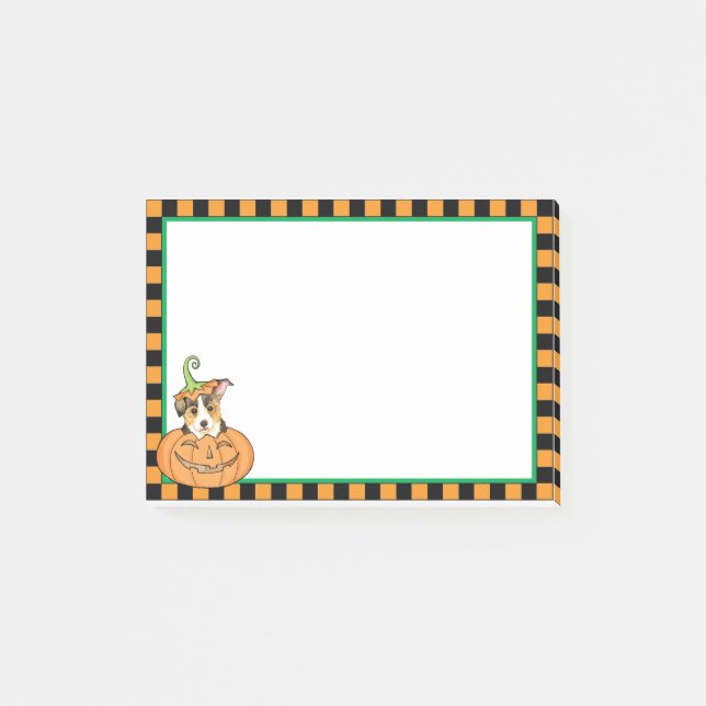 Post-it® Corgi de Gallois de Pembroke de Halloween (Devant)